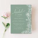 Simple Sage Green Floral Bridal Shower