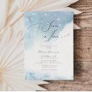 Snow in Love Blue Minimalist Bridal Shower