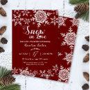 Snow in Love Christmas Dark Red Bridal Shower