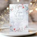 Snow in Love modern dusty blue bridal shower