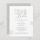 Snow in Love Silver Snowflakes Bridal Shower