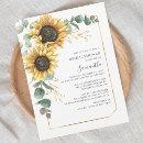 Sunflower Botanical Foliage Bridal Shower