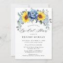 Sunflower Dusty Blue Slate Peony Bridal Shower