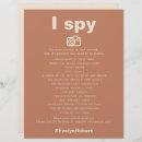 Terracotta Minimalist Formal I Spy Wedding Game