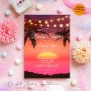 Tropical Sunset String Lights Beach Bridal Shower