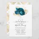 Turquoise and Gold Floral Virtual Bridal Shower