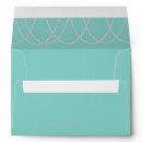 Turquoise and Pearls Bridal Shower Envelope