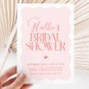 Wavy Modern Curvy Red Pink Bridal Shower