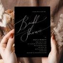 Whimsical Minimalist Script | Black Bridal Shower