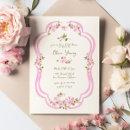 Whimsical Pink Green Painted Floral Bridal Shower