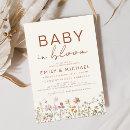 Wildflower Baby in Bloom Couples Shower Terracotta