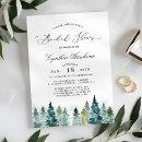 Winter Bridal Shower Elegant Chic Pine Tree Forest