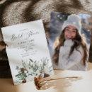 Winter evergreen modern photo bridal shower