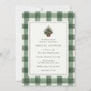 Winter Evergreen Tree Green Plaid Bridal Shower