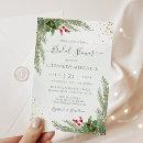 Winter Holiday Botanical Greenery Bridal Shower