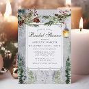 Winter Rustic Pine Trees Lantern Bridal Shower