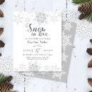 Winter Snowflakes Snow in Love Bridal Shower Invit