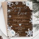 Winter Wood Snow in Love Snowflake Bridal Shower