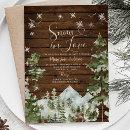 Wood Pine Tree Snow in Love Winter Bridal Shower