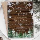 Wood Winter Snow in Love Snowflake Bridal Shower