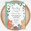 Woodland Animals It's A Boy Couples Baby Shower