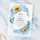 Yellow Sunflower and Blue Hydrangea Bridal Shower