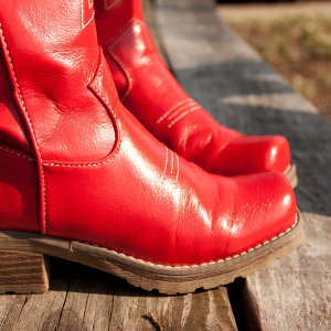 Red cowboy boots